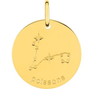 Médaille Poissons Or Jaune 