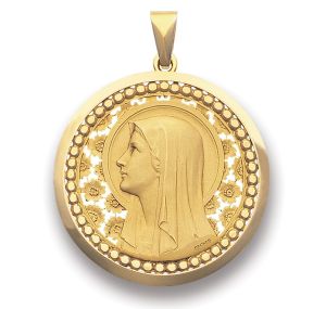 Médaille  Becker  Vierge  À  L'eglantier  Repercée