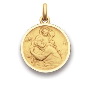 Saint-Christophe et la voiture voyagent en toute sécurité. pendentif  médaillon médaille Holy Charm B 276 E64 -  France