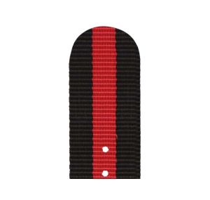 Bracelet Montre Nylon NATO noir/rouge 20/20mm Etanche