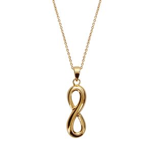 Collier Pl Or Forme Huit (INFINI) Lissee 40+4cm